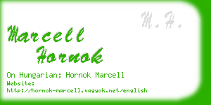 marcell hornok business card